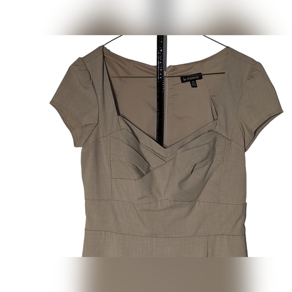 Le Chateau taupe work dress, made in Canada. Size small. - Picture 2 of 6